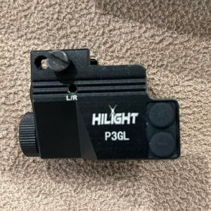 HiLight P3GL tactical pistol flashlight with green laser and USB chargeable